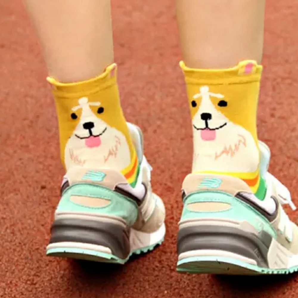 🦋NEW! Womens Mid Ankle Dog Socks